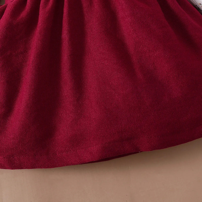 Vestido Menina Vinho Floral