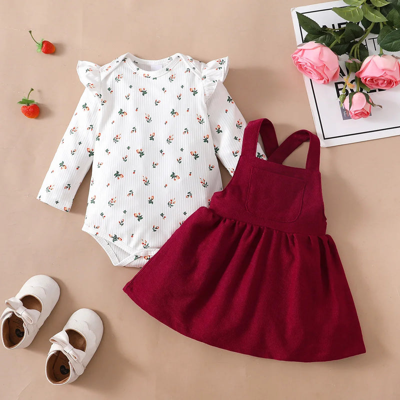Vestido Menina Vinho Floral